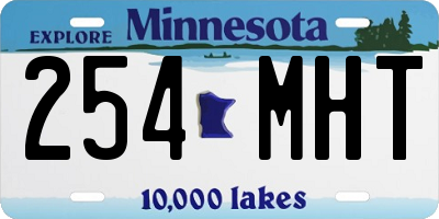 MN license plate 254MHT