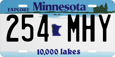 MN license plate 254MHY