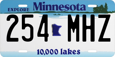 MN license plate 254MHZ