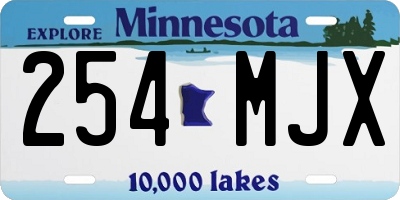 MN license plate 254MJX