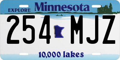 MN license plate 254MJZ