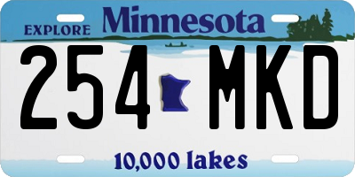 MN license plate 254MKD