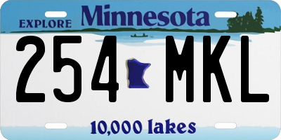 MN license plate 254MKL