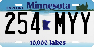 MN license plate 254MYY
