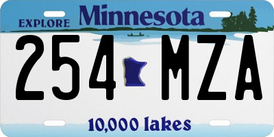 MN license plate 254MZA