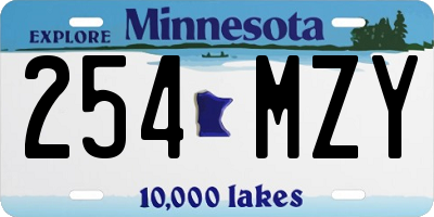 MN license plate 254MZY
