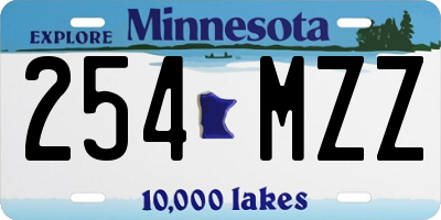 MN license plate 254MZZ