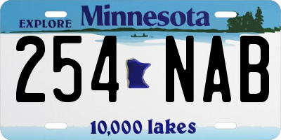 MN license plate 254NAB
