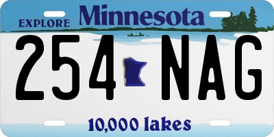 MN license plate 254NAG