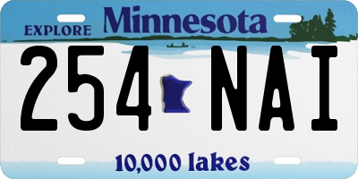 MN license plate 254NAI