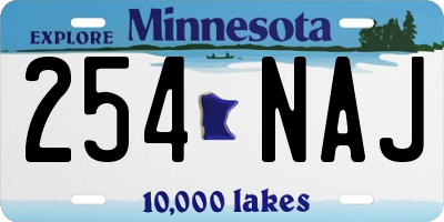 MN license plate 254NAJ