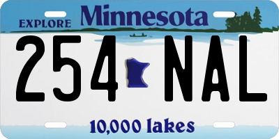 MN license plate 254NAL