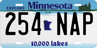 MN license plate 254NAP