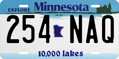 MN license plate 254NAQ