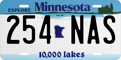 MN license plate 254NAS