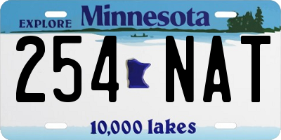 MN license plate 254NAT