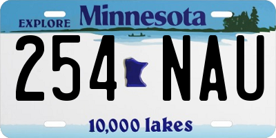 MN license plate 254NAU
