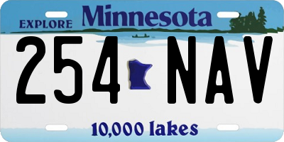 MN license plate 254NAV