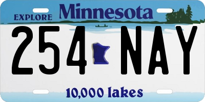 MN license plate 254NAY
