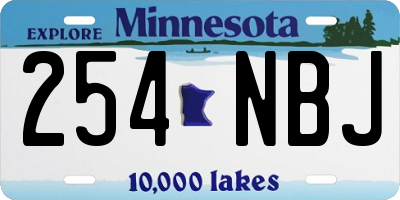 MN license plate 254NBJ