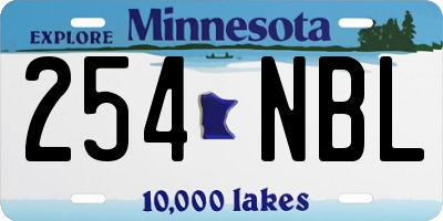 MN license plate 254NBL