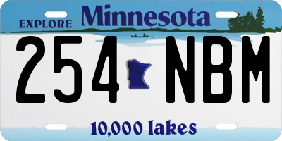 MN license plate 254NBM