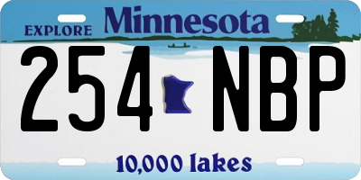 MN license plate 254NBP