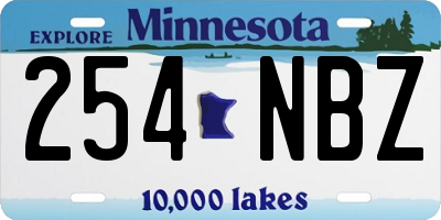 MN license plate 254NBZ