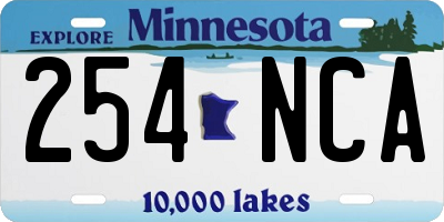 MN license plate 254NCA