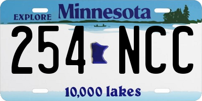 MN license plate 254NCC