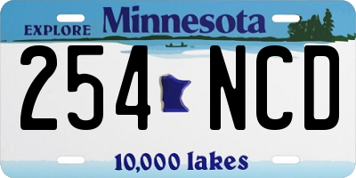 MN license plate 254NCD