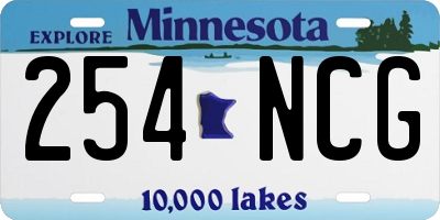 MN license plate 254NCG