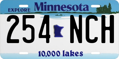 MN license plate 254NCH