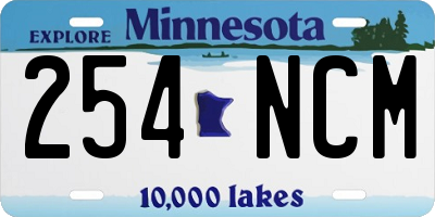 MN license plate 254NCM