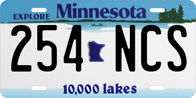 MN license plate 254NCS
