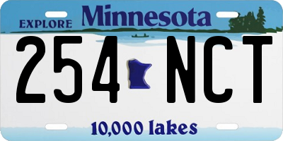 MN license plate 254NCT
