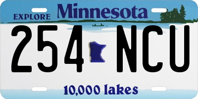 MN license plate 254NCU