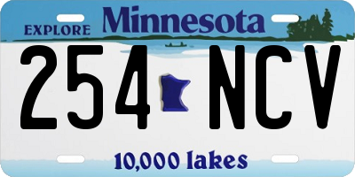 MN license plate 254NCV