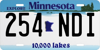 MN license plate 254NDI