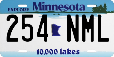 MN license plate 254NML