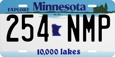 MN license plate 254NMP