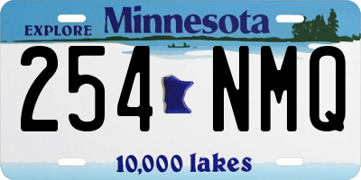 MN license plate 254NMQ