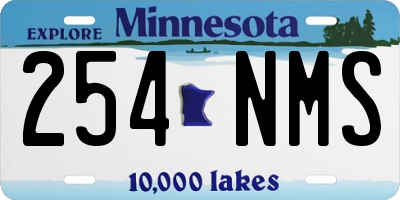 MN license plate 254NMS