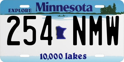 MN license plate 254NMW
