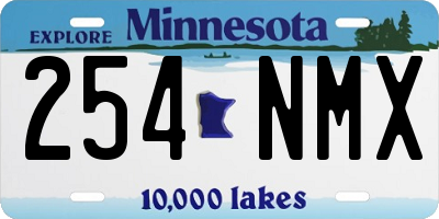 MN license plate 254NMX