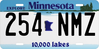 MN license plate 254NMZ
