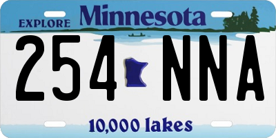 MN license plate 254NNA