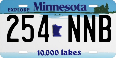 MN license plate 254NNB