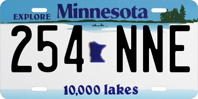 MN license plate 254NNE