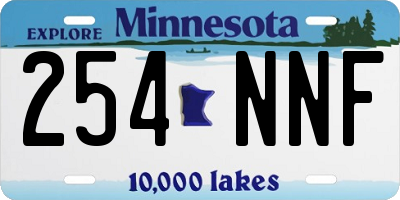 MN license plate 254NNF
